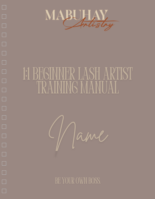 1:1 IN-PERSON BEGINNER LASH ARTIST TRAINING COURSE